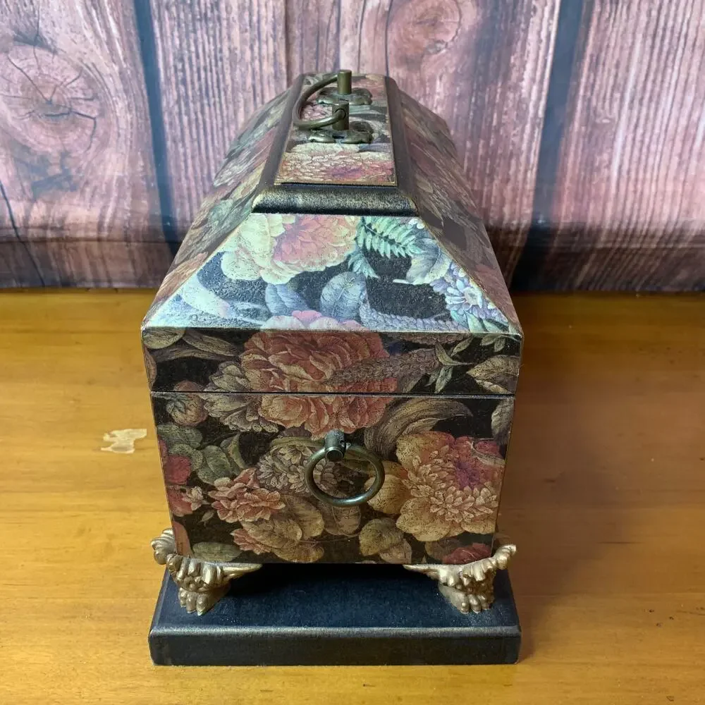 Anister Gifts Inc Vintage Floral Storage Box Hinged Lid